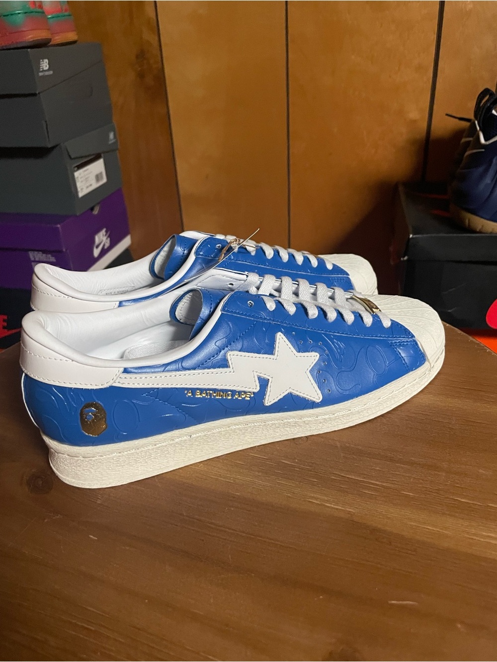 Adidas Superstar Vintage Bape Blue White
